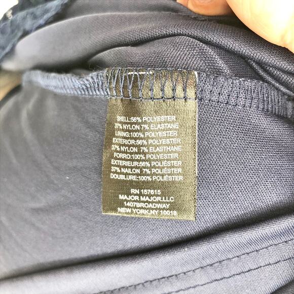 Tahari ASL Womens Lace Mini Dress 4 Blue Long Sleeve Mock Neck Babydoll NWT - Picture 10 of 13